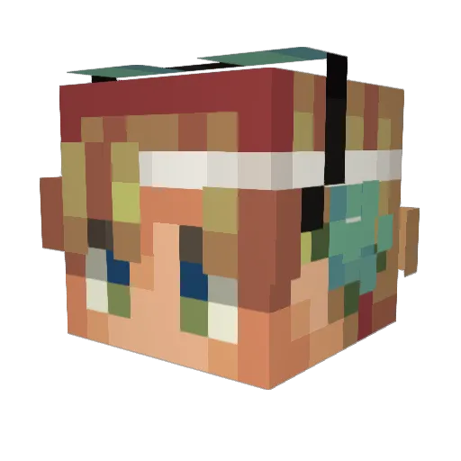Miyuka__ Minecraft avatar head, 3D render