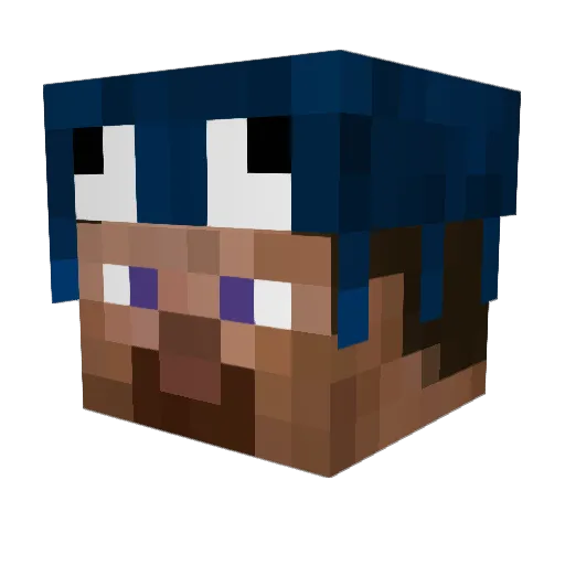 MiyukiIrie Minecraft avatar head, 3D render