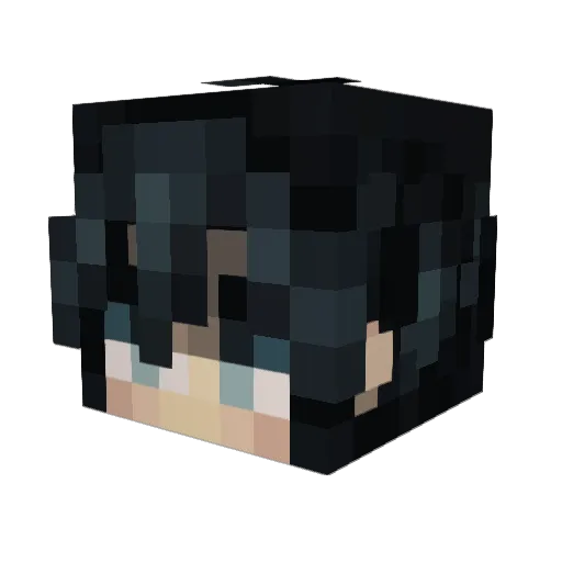MiyukiK Minecraft avatar head, 3D render