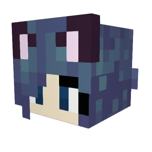 Miyuki_Neko Minecraft avatar head, 3D render