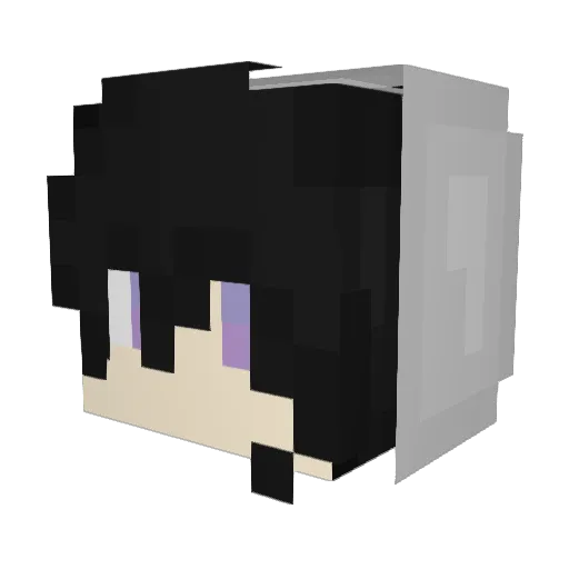 Miyuki_San Minecraft avatar head, 3D render
