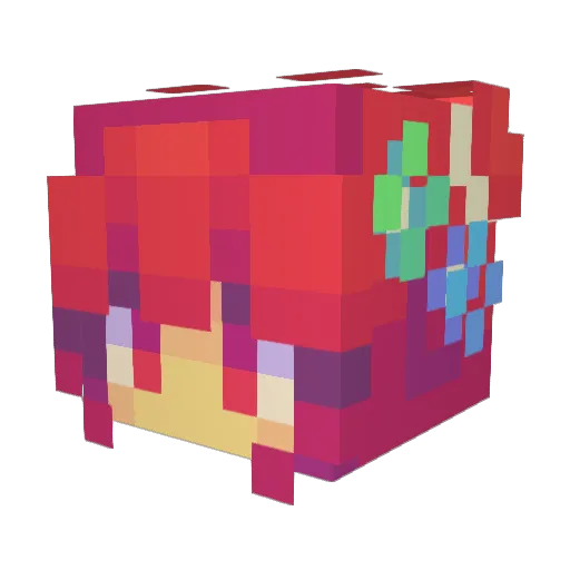 Miyukison Minecraft avatar head, 3D render