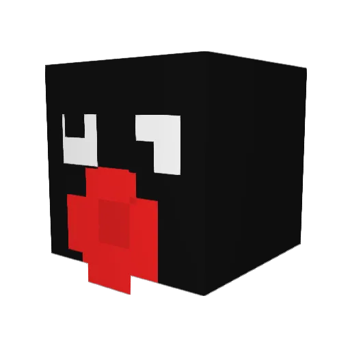 Miyukkki Minecraft avatar head, 3D render