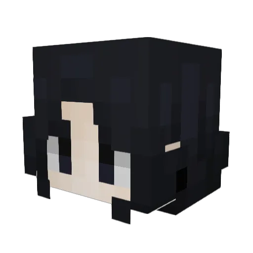 Miyukoo Minecraft avatar head, 3D render