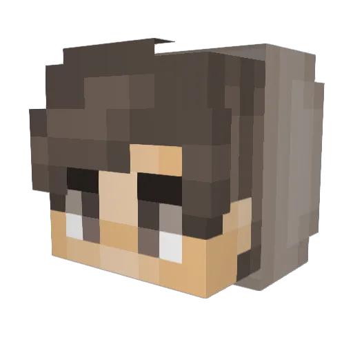 Miyupia Minecraft avatar head, 3D render