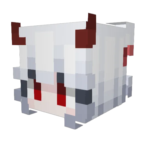 Miyuto_ Minecraft avatar head, 3D render