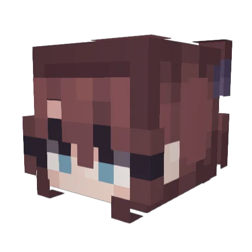 MiyuuChann Minecraft avatar head, 3D render