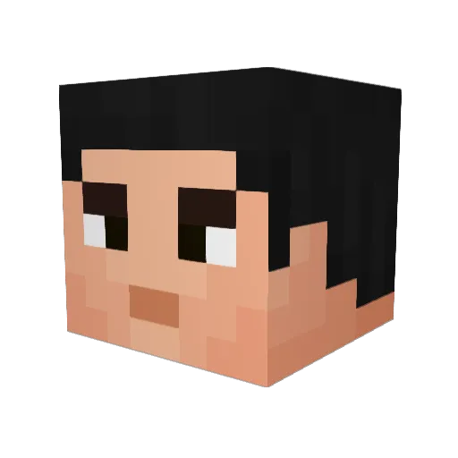 Miz7009 Minecraft avatar head, 3D render