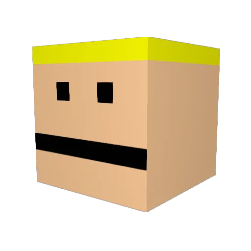 MizBaum Minecraft avatar head, 3D render