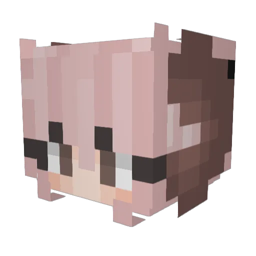 Mizakuyasu Minecraft avatar head, 3D render