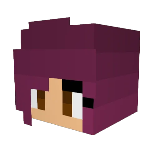 Mizara_92 Minecraft avatar head, 3D render