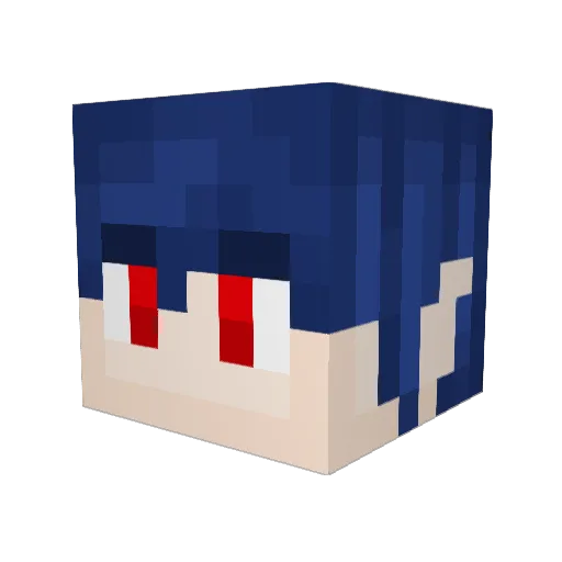 Mizareth Minecraft avatar head, 3D render