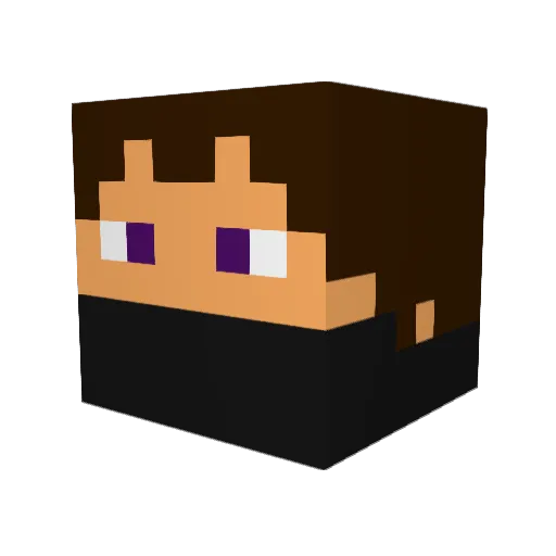 Mizaru Minecraft avatar head, 3D render