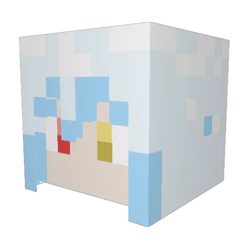 Mizat Minecraft avatar head, 3D render