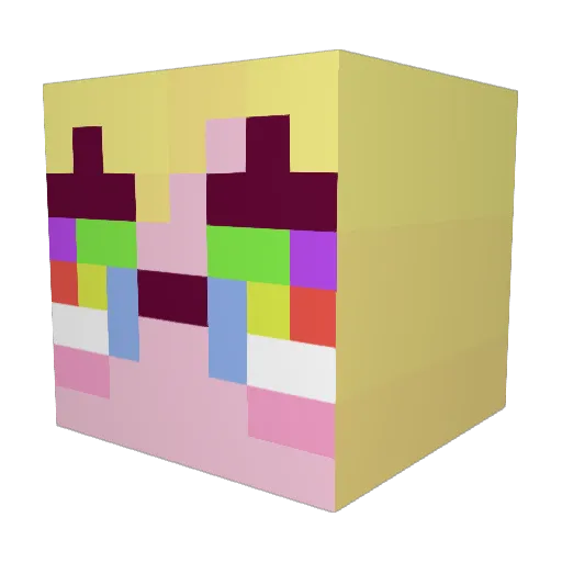 MiziMango Minecraft avatar head, 3D render