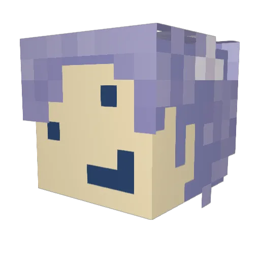 Mizi_0 Minecraft avatar head, 3D render