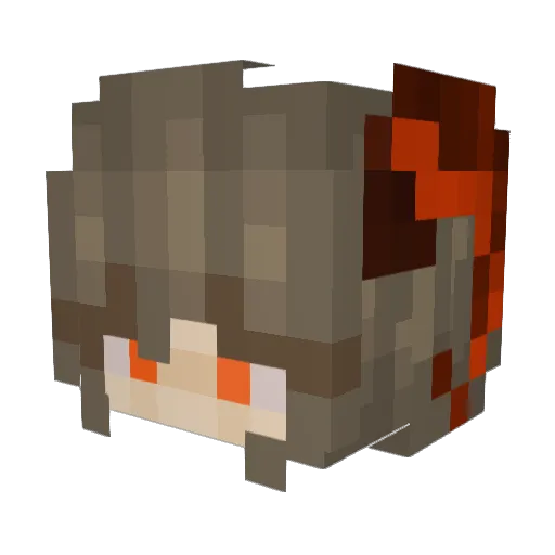 Mizik0 Minecraft avatar head, 3D render