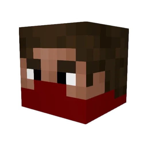Mizikagamer Minecraft avatar head, 3D render