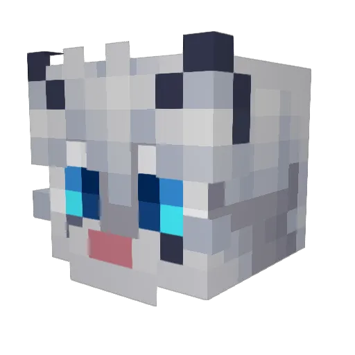 Mizmez Minecraft avatar head, 3D render