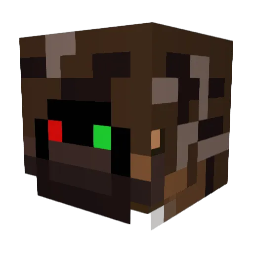 Mizraa Minecraft avatar head, 3D render