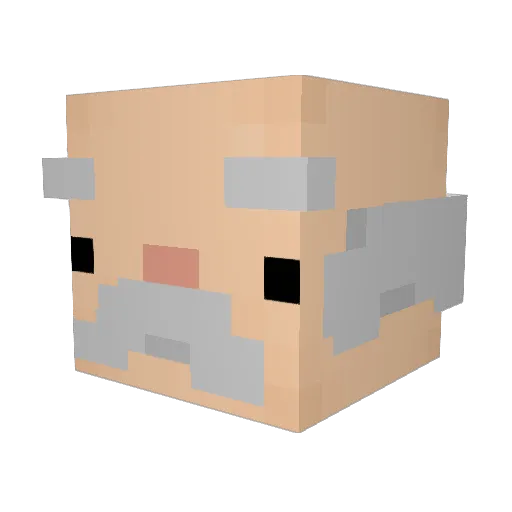 Mizting Minecraft avatar head, 3D render