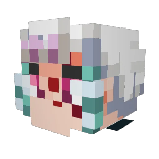 Mizu29 Minecraft avatar head, 3D render