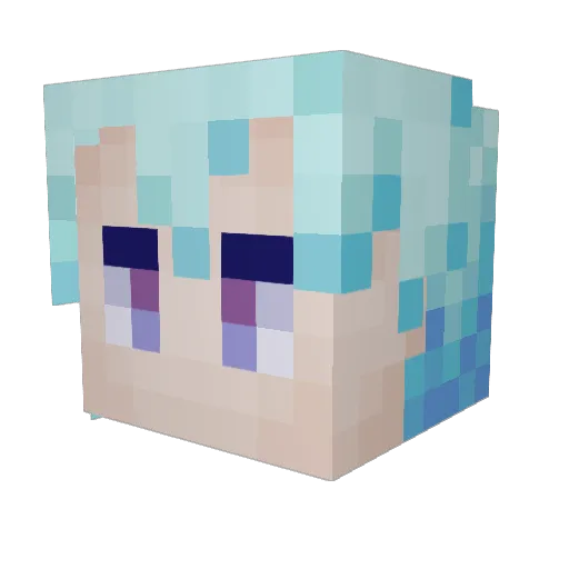 Mizu36 Minecraft avatar head, 3D render