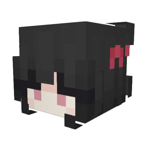 MizuHeima Minecraft avatar head, 3D render