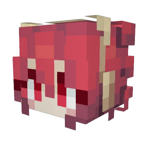 MizuKH Minecraft avatar head, 3D render