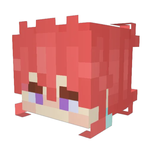 Mizu_Lazuli Minecraft avatar head, 3D render