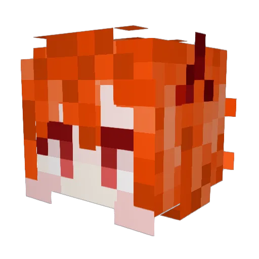 MizuhashiJunko Minecraft avatar head, 3D render