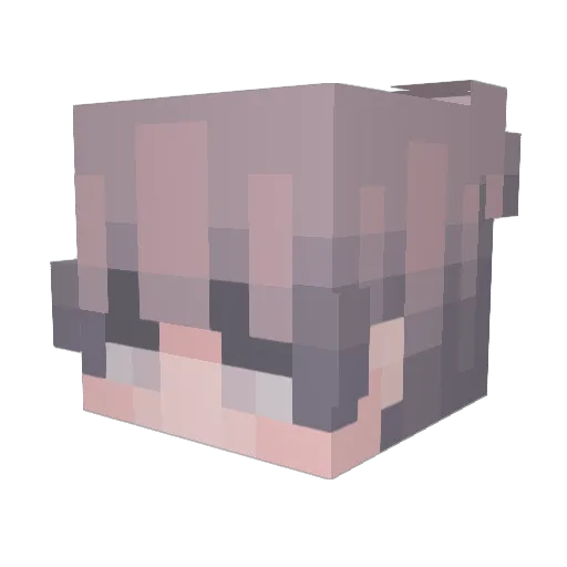 Mizuino Minecraft avatar head, 3D render