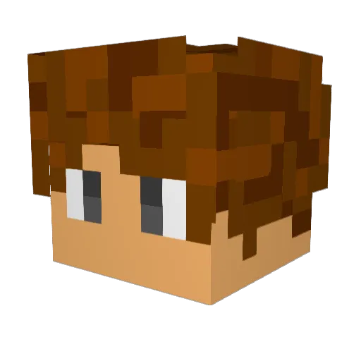 Mizuk99 Minecraft avatar head, 3D render