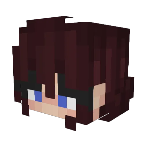 MizukeKori Minecraft avatar head, 3D render