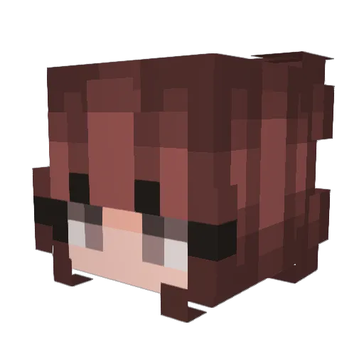 Mizuki200 Minecraft avatar head, 3D render