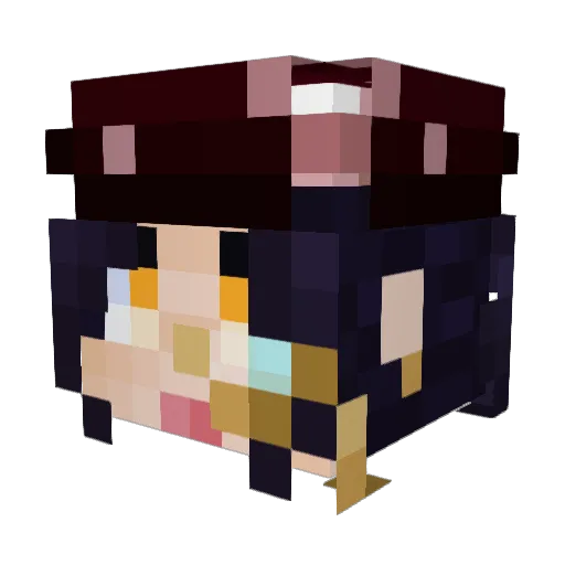 MizukiMirai Minecraft avatar head, 3D render