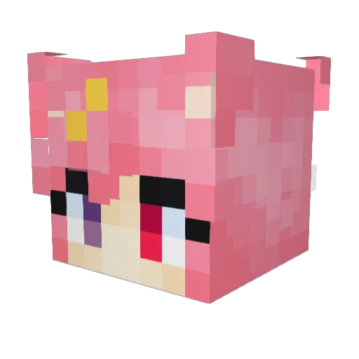 MizukiMischief Minecraft avatar head, 3D render