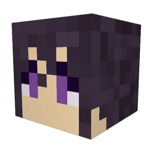 Mizumelan Minecraft avatar head, 3D render
