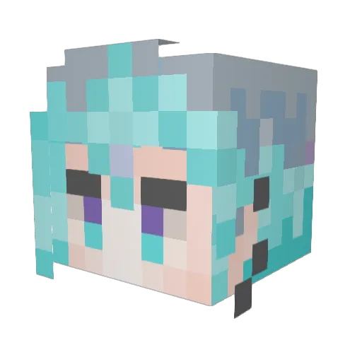 MizunoRen Minecraft avatar head, 3D render