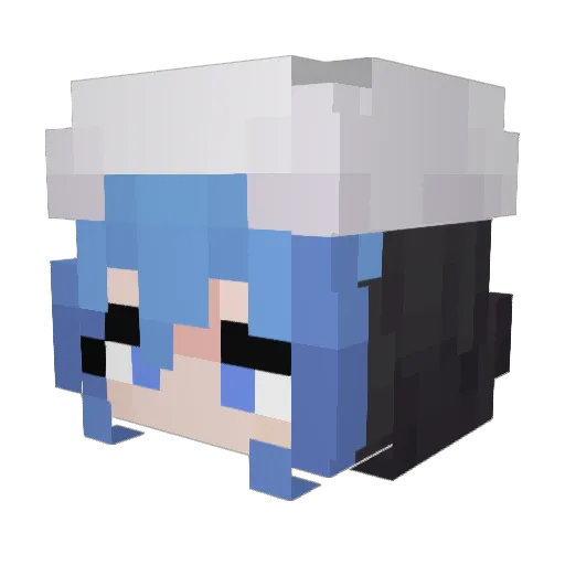 Mizusaur Minecraft avatar head, 3D render
