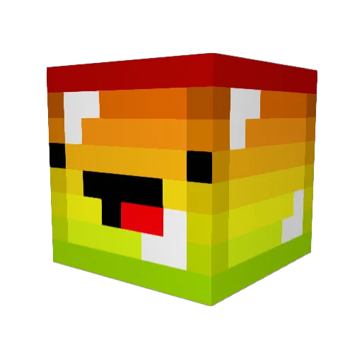 Mizuto_san Minecraft avatar head, 3D render