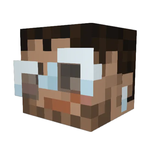Mizutsunes Minecraft avatar head, 3D render