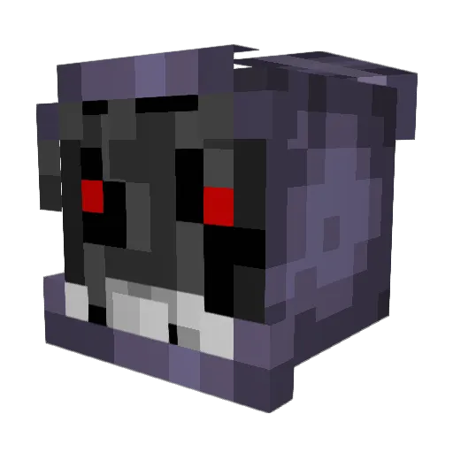 Mizutusune Minecraft avatar head, 3D render