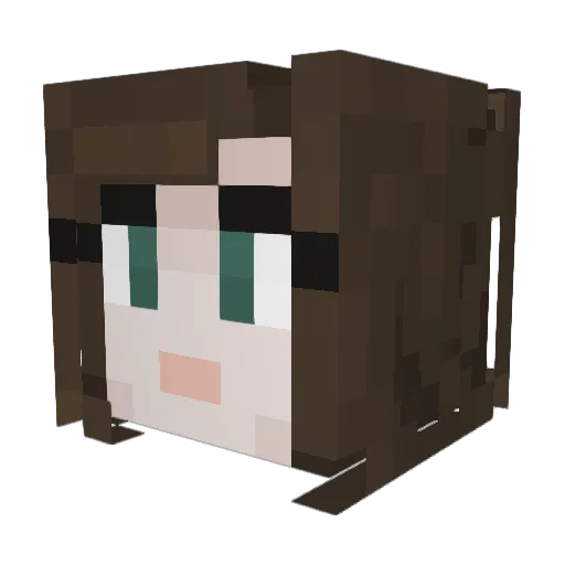 Mizuurei Minecraft avatar head, 3D render