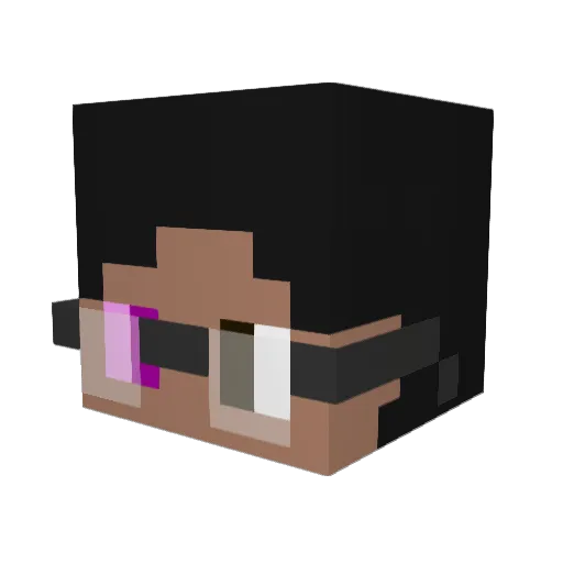 Mizuyr_ Minecraft avatar head, 3D render