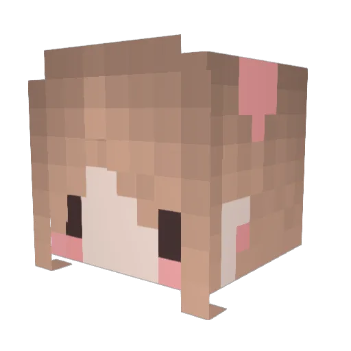 Mizzany Minecraft avatar head, 3D render