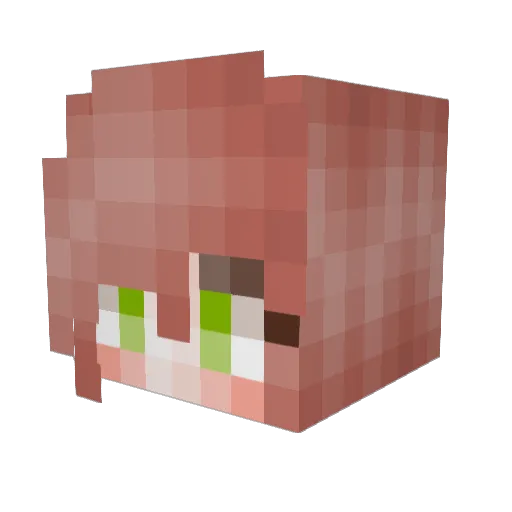 Mizziness Minecraft avatar head, 3D render