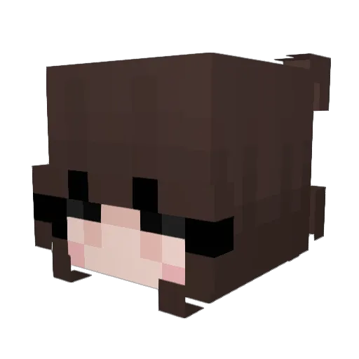 Mizzkwi Minecraft avatar head, 3D render