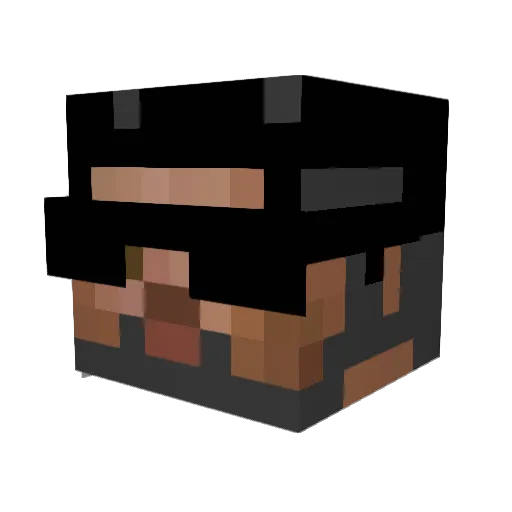 MjDavin Minecraft avatar head, 3D render