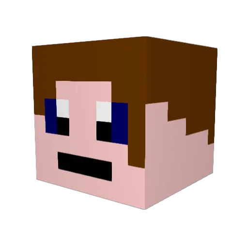 MjP_57 Minecraft avatar head, 3D render